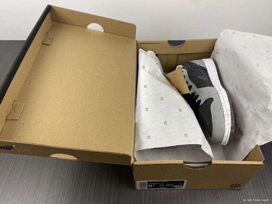 Jordan Black Low Crater 1 Grey - DM4657-001 0913